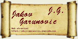 Jakov Garunović vizit kartica